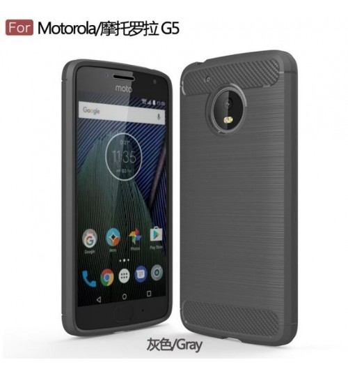 MOTO G5  case impact proof rugged case with carbon fiber