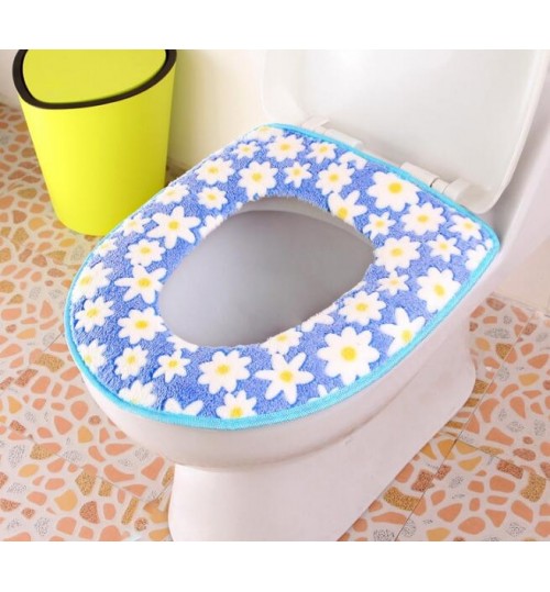 Bathroom Toilet Seat Warmer Cover Washable