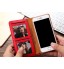 Alcatel Pixi 4 5.0 Inch Case Slim Leather Wallet Case 6 Cards 2 Id Magnet - Red