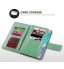 Sony Xperia Xa1 Double Wallet Leather Case 9 Card Slots - Green