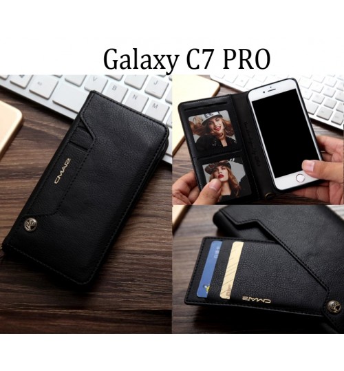 Galaxy C7 Pro  CASE slim leather wallet case
