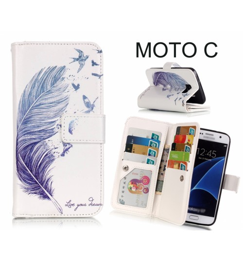 MOTO C Multifunction wallet leather case