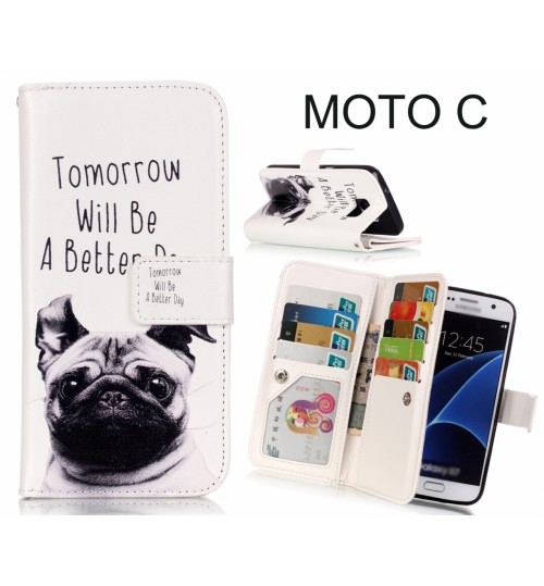 MOTO C Multifunction wallet leather case