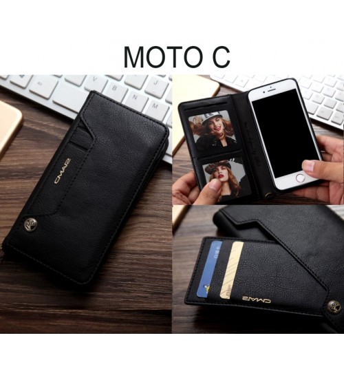 MOTO C CASE slim leather wallet case