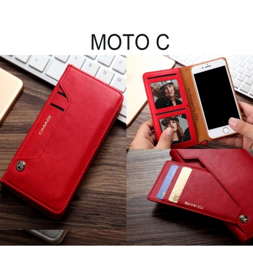 MOTO C CASE slim leather wallet case