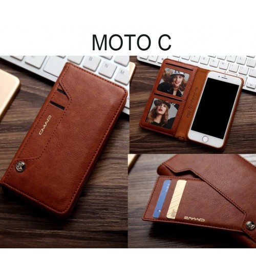 MOTO C CASE slim leather wallet case