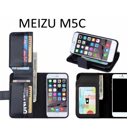 MEIZU M5C case Leather Wallet Case Cover