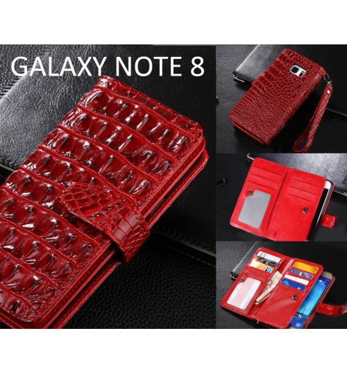 Galaxy note 8  case Croco wallet Leather case