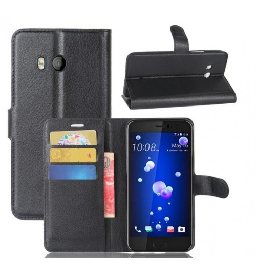 HTC U11   wallet leather case+Pen
