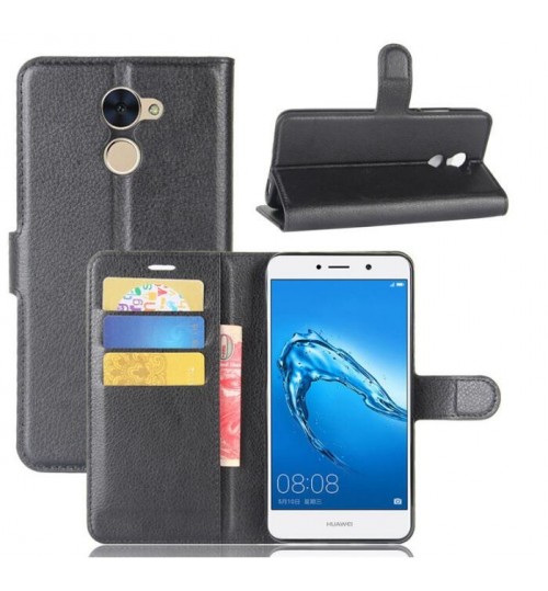 Huawei Y7 Prime wallet leather case+Pen