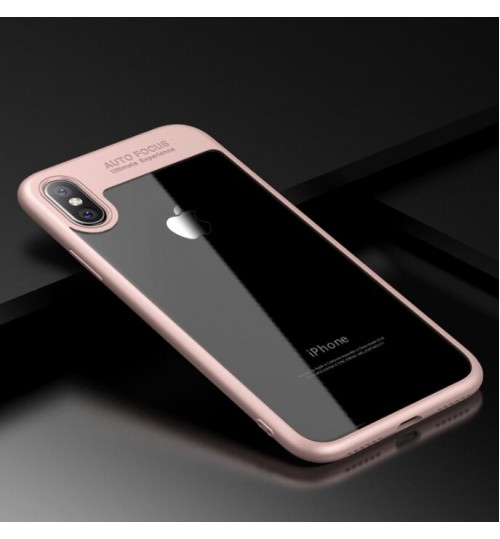 Iphone X case hybird bumper with clear back case