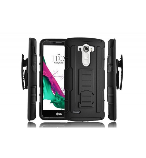 LG G4 Rugged Hybrid armor Case+Belt Clip Holster