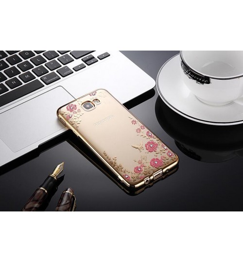 Samsung Galaxy J5 PRIME soft gel tpu case luxury bling shiny floral case