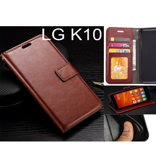 LG K10 case Fine leather wallet case