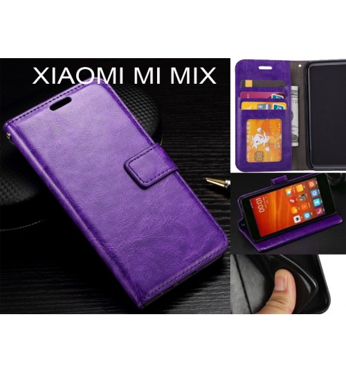 Xiaomi Mi Mix  Case Fine Leather Wallet Case - Purple