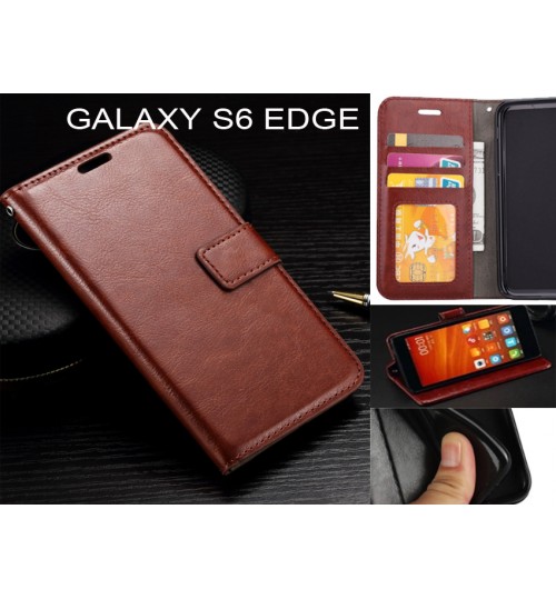 Galaxy S6 Edge  case Fine leather wallet case