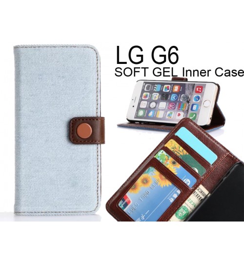 LG G6 case ultra slim retro jeans wallet case