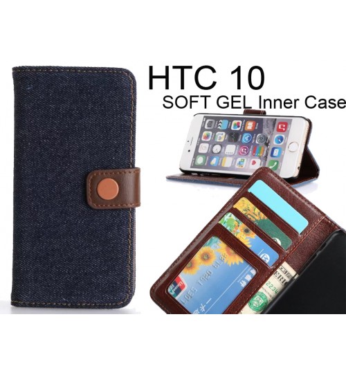 HTC 10 case ultra slim retro jeans wallet case