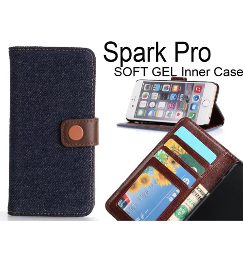 Spark Pro case ultra slim retro jeans wallet case