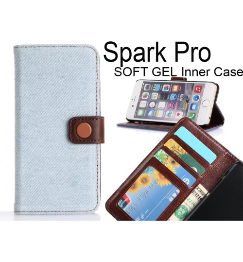 Spark Pro case ultra slim retro jeans wallet case