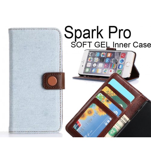 Spark Pro Case Ultra Slim Retro Jeans Wallet Case - Blue