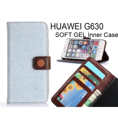 HUAWEI G630 case ultra slim retro jeans wallet case