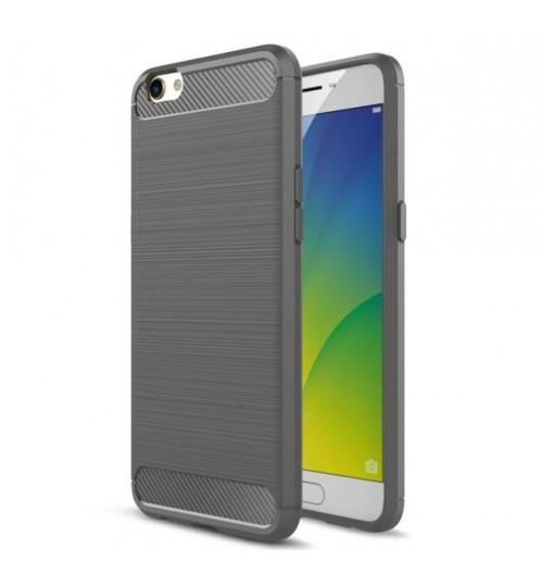 Oppo R9S case impact proof rugged case with carbon fiber