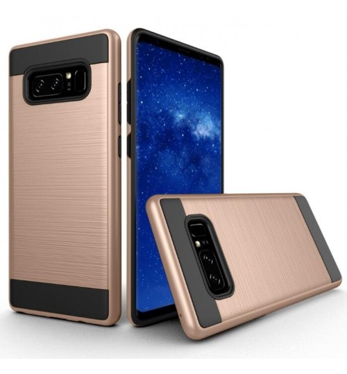 Galaxy Note 8 case impact proof hybrid case brushed