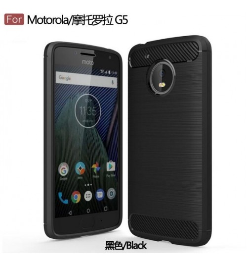 MOTO G5  case impact proof rugged case with carbon fiber