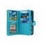 Alcatel Pixi 4 (6) Case Double Wallet Leather Case 9 Card Slots - Blue