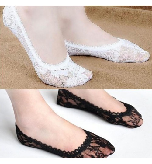 Womens Lace No Show Liner Socks Low Cut Line Socks