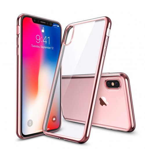 iPhone X case bumper w clear gel back cover