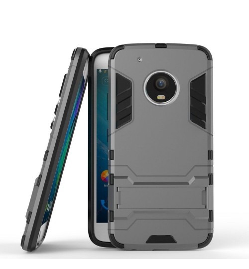 MOTO G5 Plus Case Heavy Duty Hybrid Kickstand