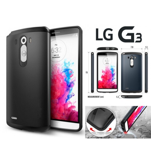 LG G3 heavy duty impact proof hybrid case cover