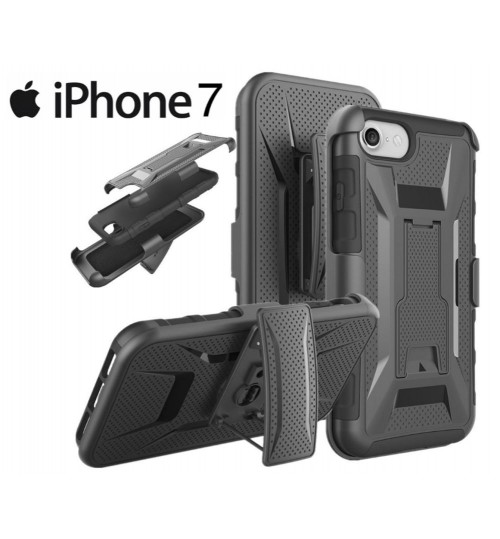 iPhone 7 Hybrid armor Case+Belt Clip Holster