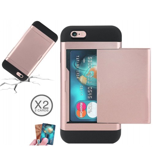 iPhone 6 6s impact proof hybrid case card holder