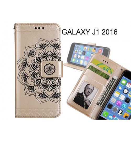 GALAXY J1 2016 Case Premium leather Embossing wallet flip case