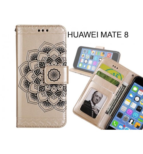 HUAWEI MATE 8 Case Premium leather Embossing wallet flip case