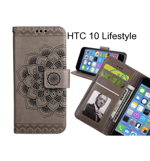 HTC 10 Lifestyle Case Premium leather Embossing wallet flip case