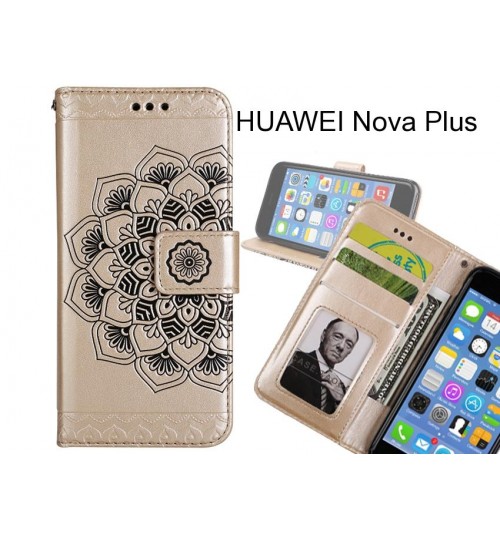 HUAWEI Nova Plus Case Premium leather Embossing wallet flip case