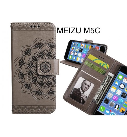 MEIZU M5C Case Premium leather Embossing wallet flip case