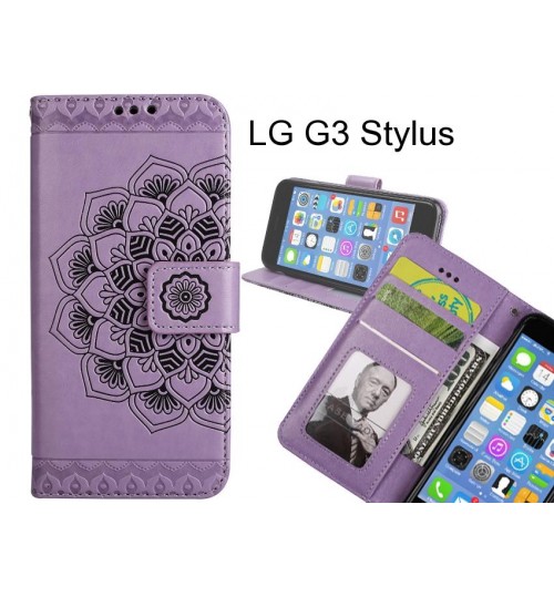 LG G3 Stylus Case Premium leather Embossing wallet flip case