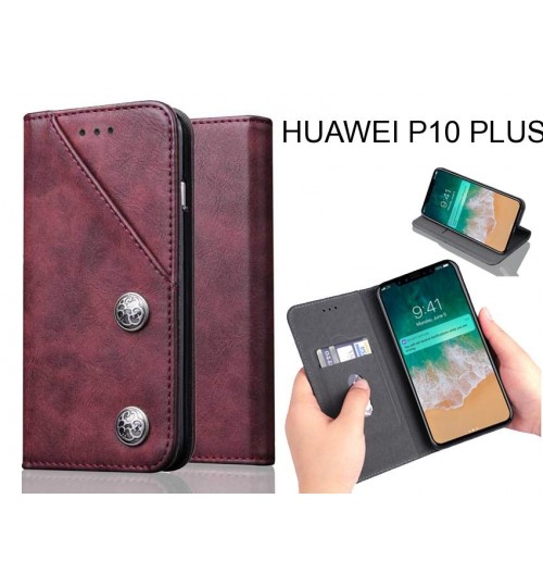 HUAWEI P10 PLUS Case ultra slim retro leather wallet case 2 cards magnet case