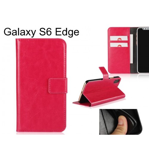Galaxy S6 Edge case Fine leather wallet case