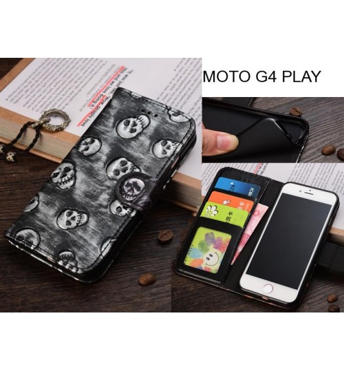 MOTO G4 PLAY  Leather Wallet Case Cover