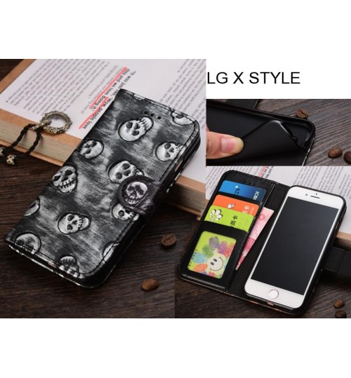 LG X STYLE  Leather Wallet Case Cover