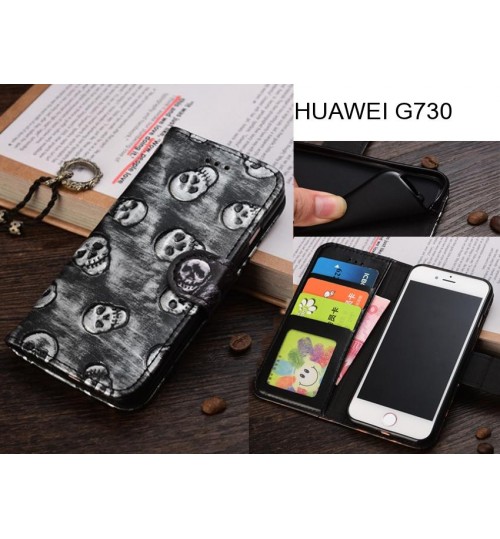 HUAWEI G730  Leather Wallet Case Cover