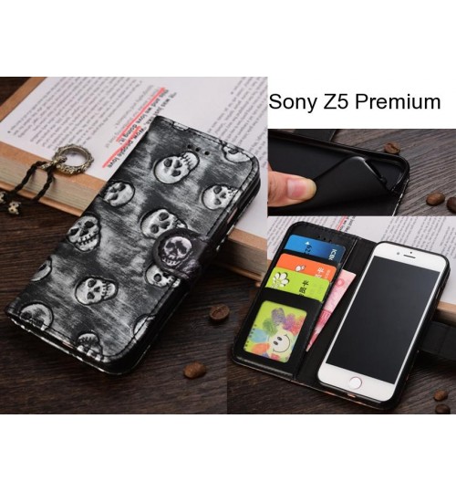 Sony Z5 Premium  Leather Wallet Case Cover