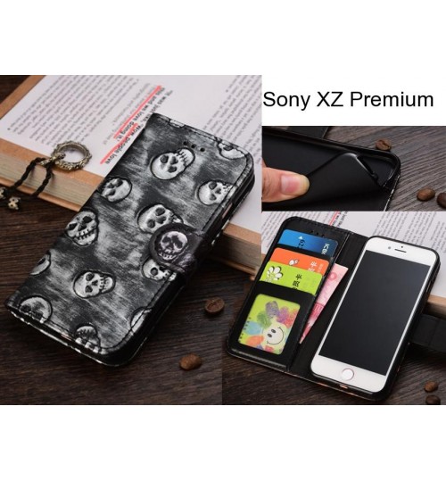 Sony XZ Premium  Leather Wallet Case Cover