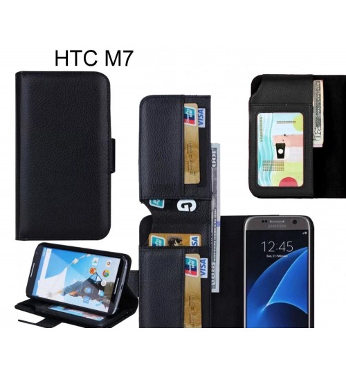 HTC M7 case Leather Wallet Case Cover